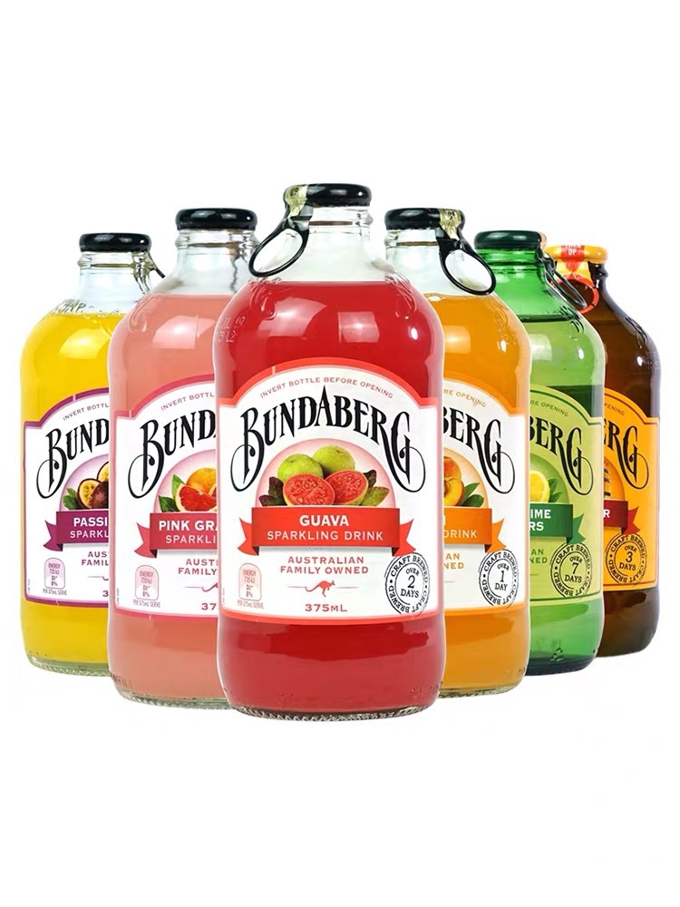 澳洲进口 bundaberg宾得宝百香果味含气饮料375ml* 24瓶