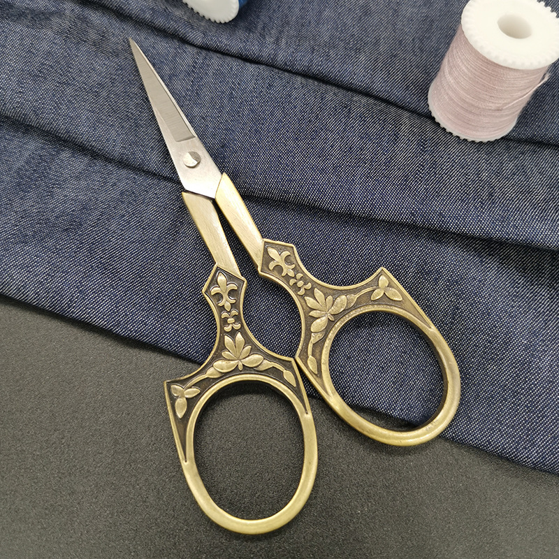 Factory Direct Supply Yinuo Logo Palace Scissors Craft Vintage Scissors Handicraft Scissors Tea Scissors