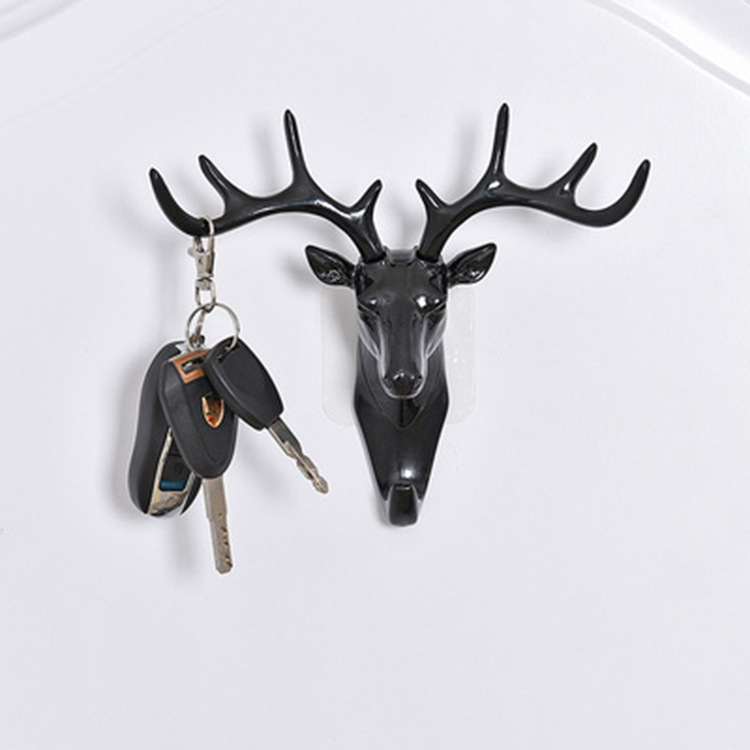 Nordic Creative Antlers Hook Wall-Mounted Coat Hook Fitting Room Doorway Hallway Wall Decorations Key Holder Punch-Free