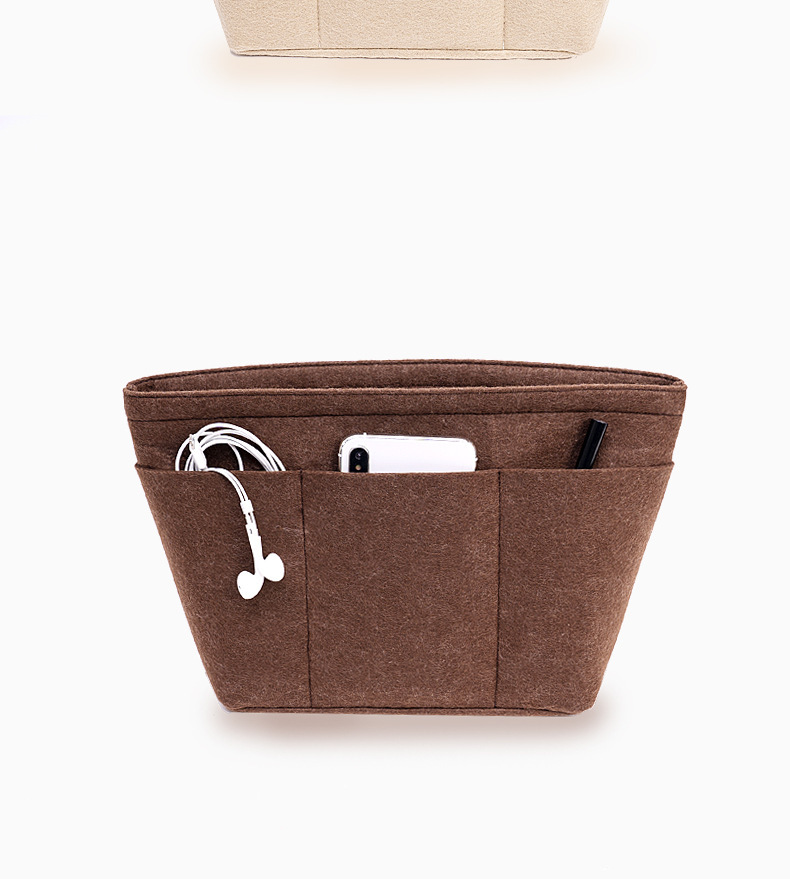 跨境专供适用于狗牙内胆毛毡收纳包托特收纳包中包防水毛毡包