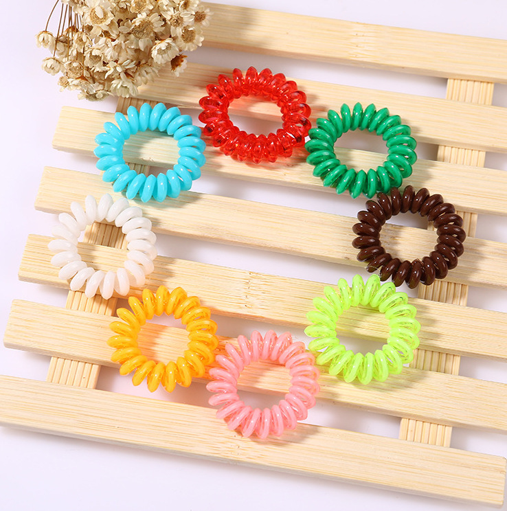 供应电话线发圈,电话线手环.塑料弹簧圈,手圈,小号发圈