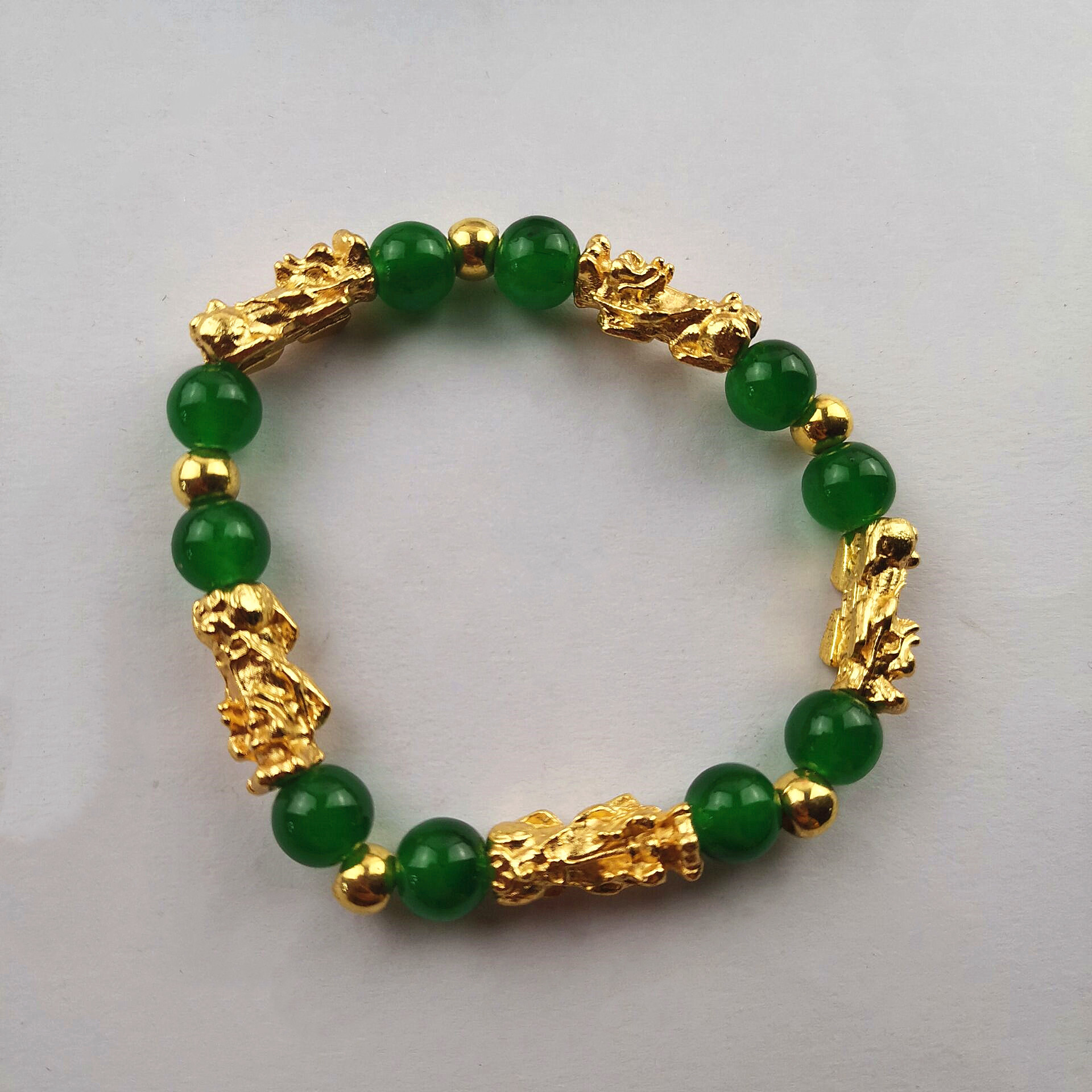 貔貅手链六字真言貔貅手链镀金麒麟女款手链批发