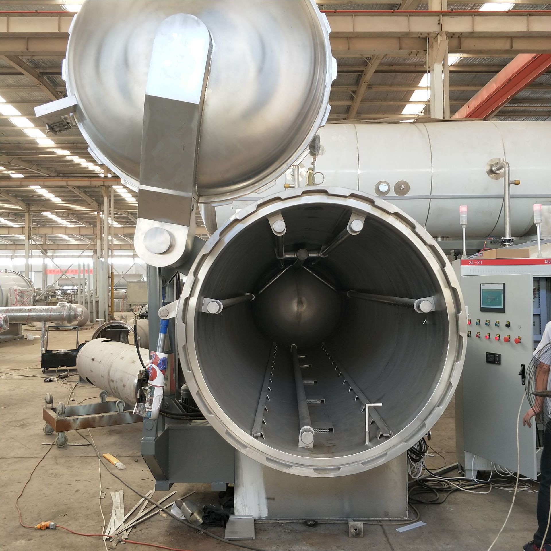 粽子加工成套设备粽子杀菌锅厂家供应牛肉干双层水浴式高温杀菌锅