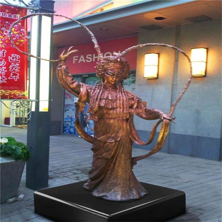 唐县人物雕塑厂家制作唱戏塑像 铸铜景观雕塑厂家制作戏曲塑像
