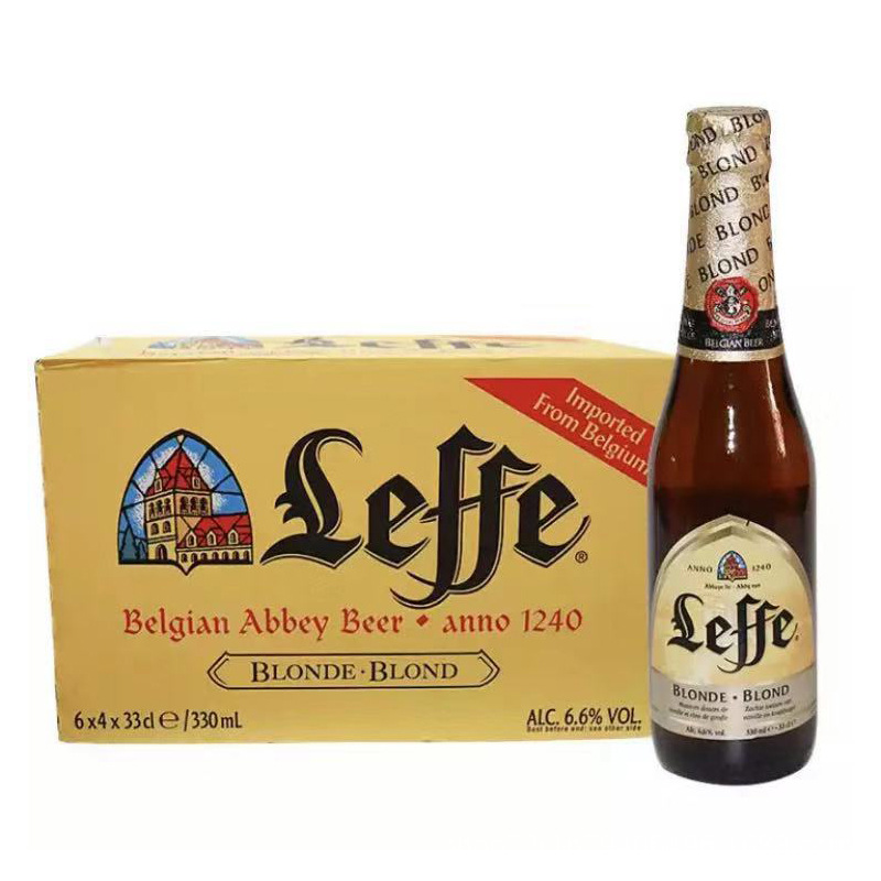 特价到7月莱福金啤酒 leffe 比利时修道院啤酒330ml24瓶
