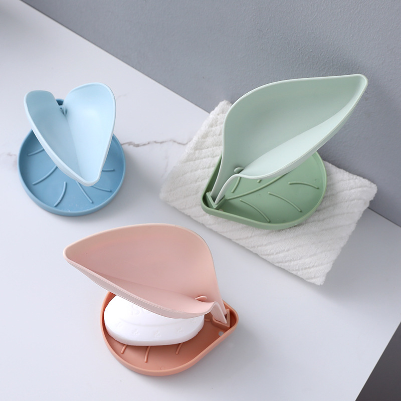 香皂盒沥水创意树叶肥皂盒免打孔皂盒皂托卫生间浴室多功能香皂架