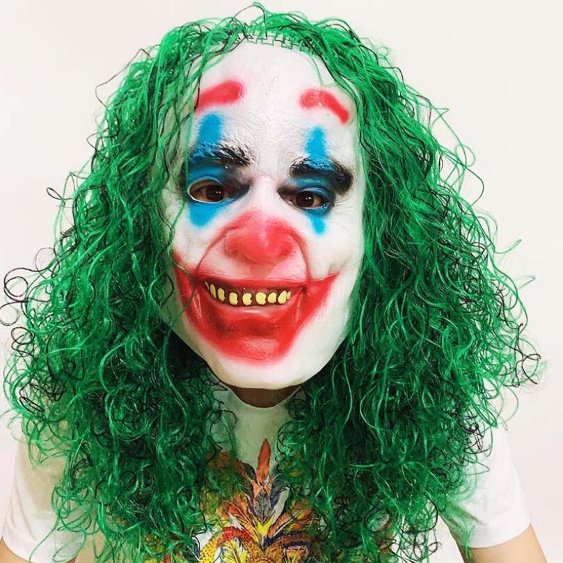 万圣节装扮道具环保乳胶面具绿面鬼头套酒吧角色扮演舞会化妆装饰