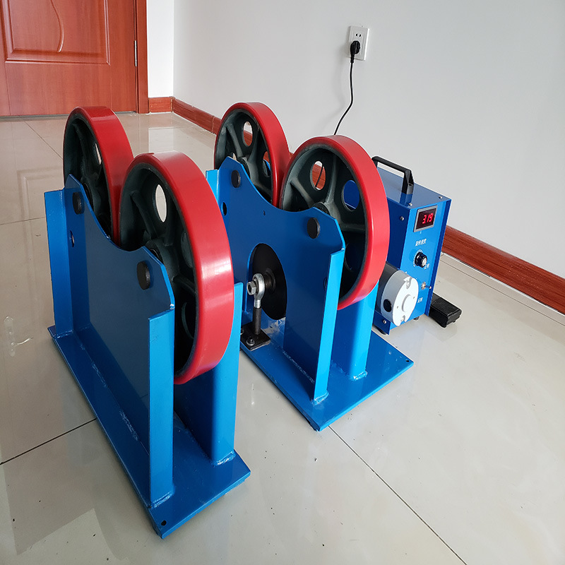 1吨可调滚轮架轻型环缝焊接变位机市场小滚轮架变频遥控调速