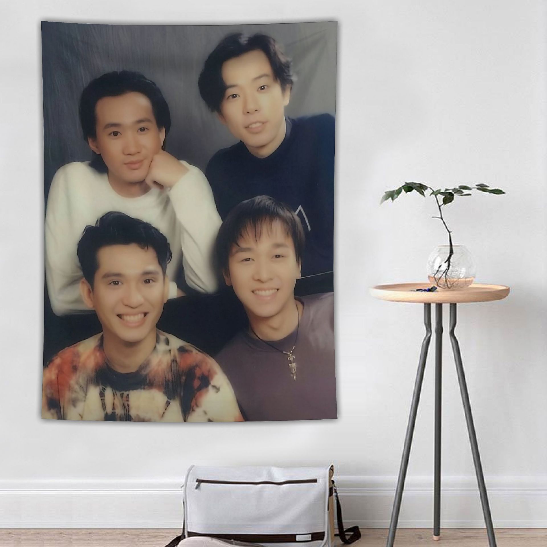 张国荣黄家驹挂布背景布怀旧电影明星墙布装饰布定制宿舍卧室改造