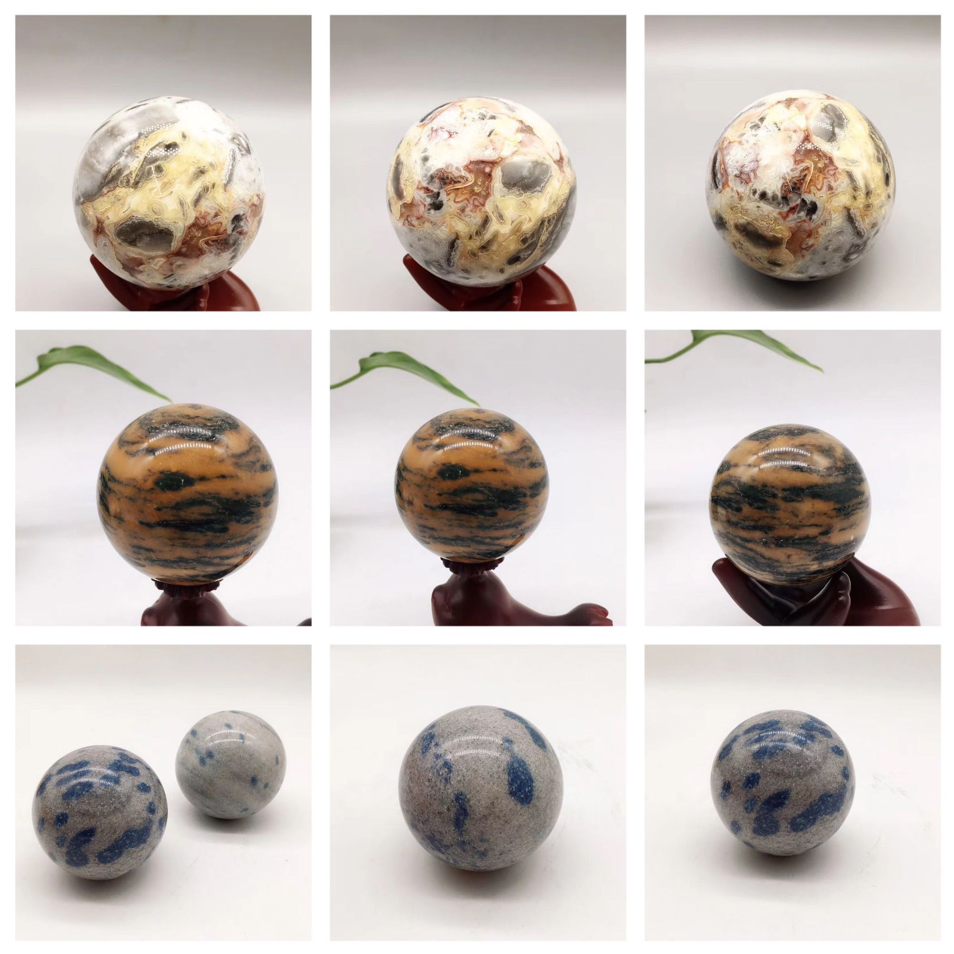 东海水晶天然水晶球火山岩球工艺品球家居摆件球装饰球原石打磨