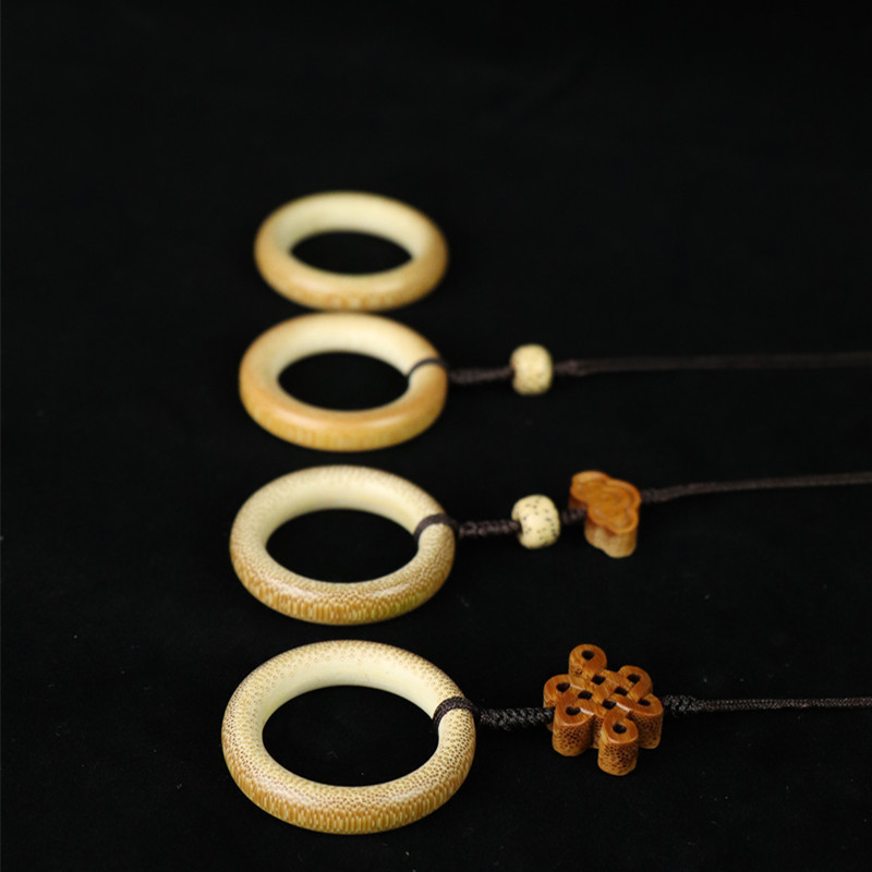 老玉竹挂件文玩竹圈鸟笼绣眼环竹制竹环竹雕手把件指环手机挂件