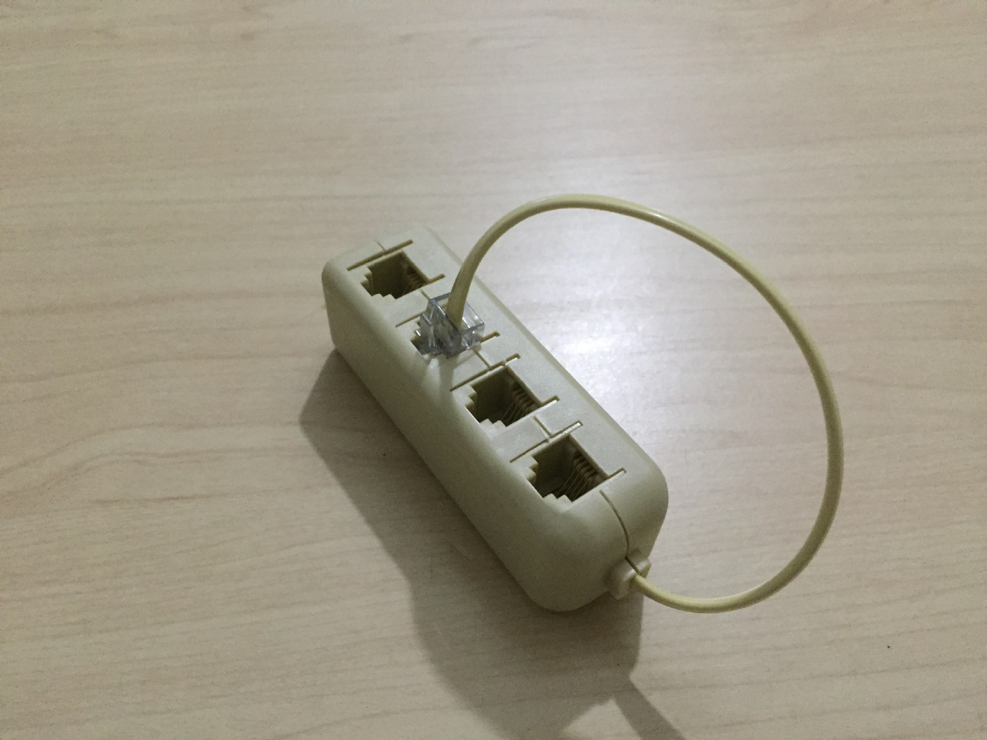 电话一分四分线器 电话分配器 电话一拖四 电话1分4转接线 分支器