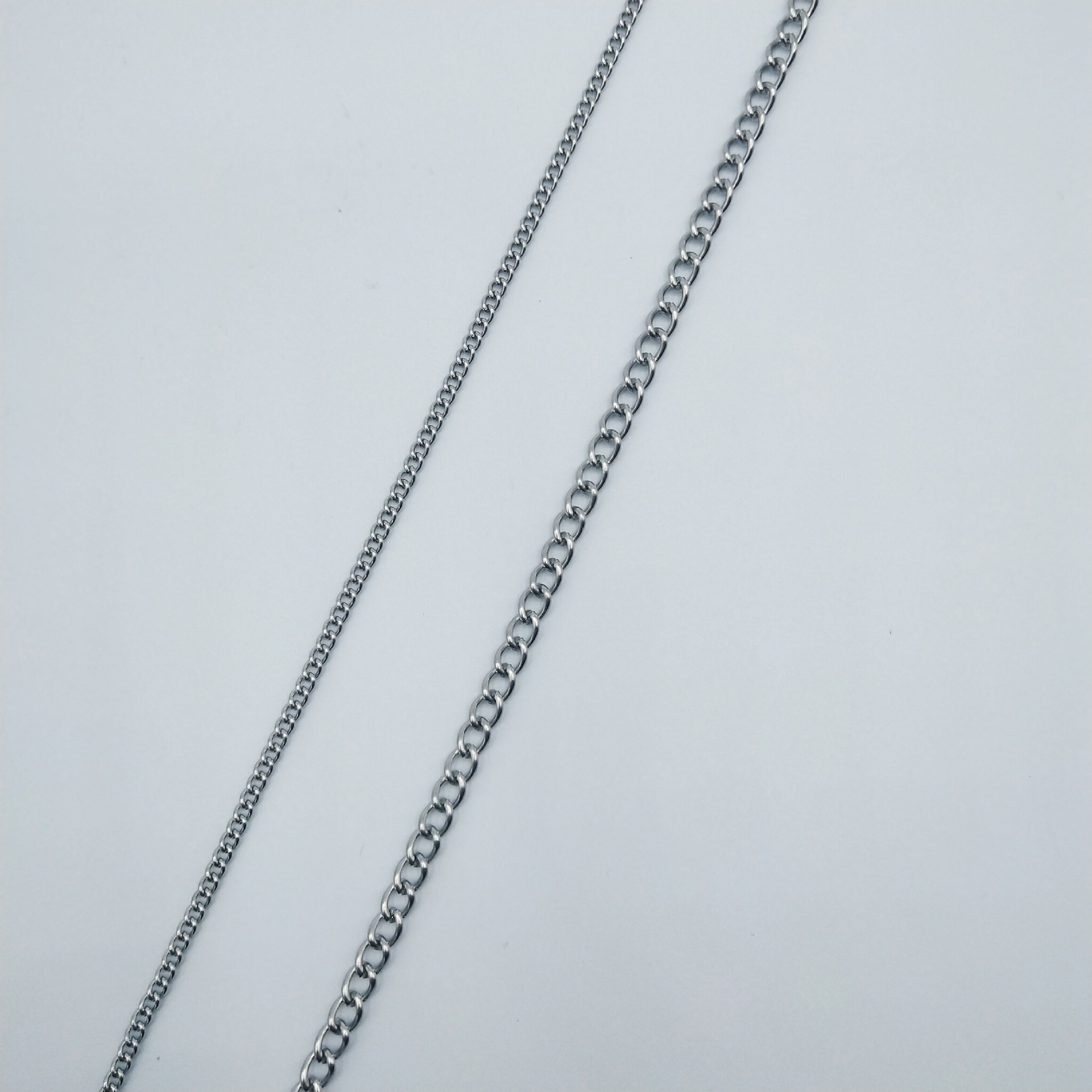 304不锈钢侧身链 牛仔链 机织链 扭链 金属挂链 加工定制项链