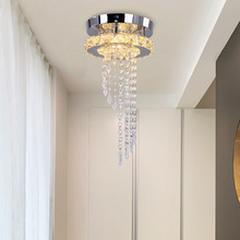 水晶灯吸顶灯现代LED创意客厅灯饰圆形走廊灯餐厅灯卧室吸顶灯