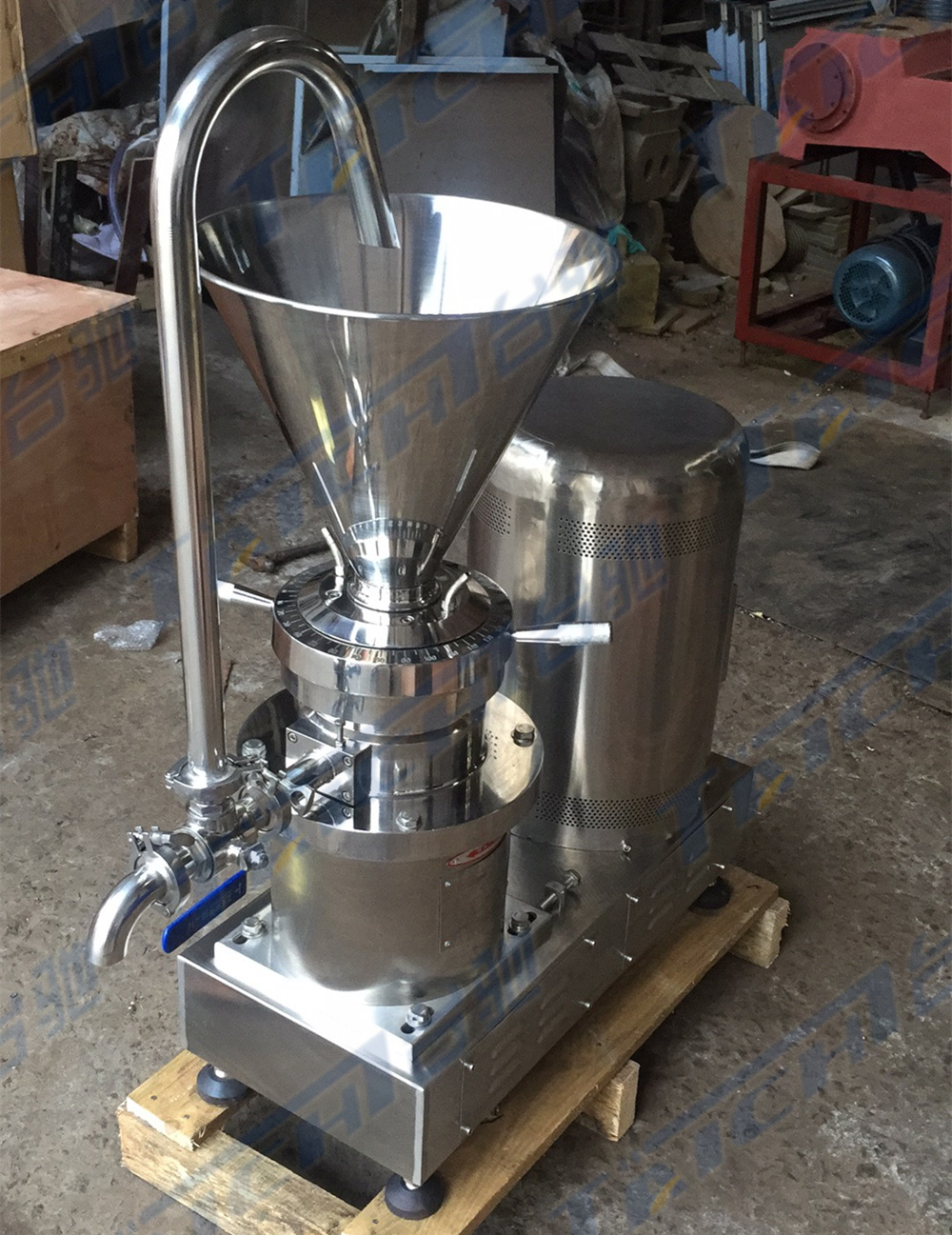 分体整体胶体磨 卧式研磨机 不锈钢食品研磨机 芝麻花生酱胶体磨