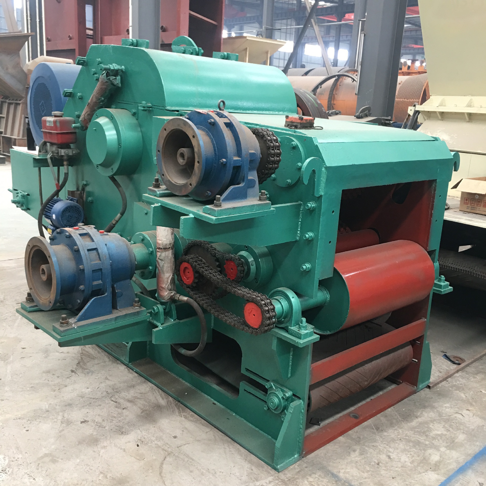 木料适应性鼓式木材削片机 216型鼓式削片机 进料输送削片机