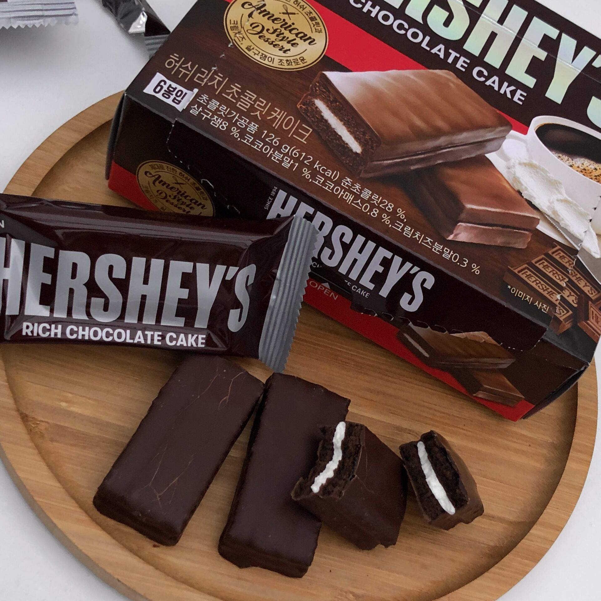 韩国进口hersheys好时特浓美式咖啡巧克力奶油夹心蛋糕派