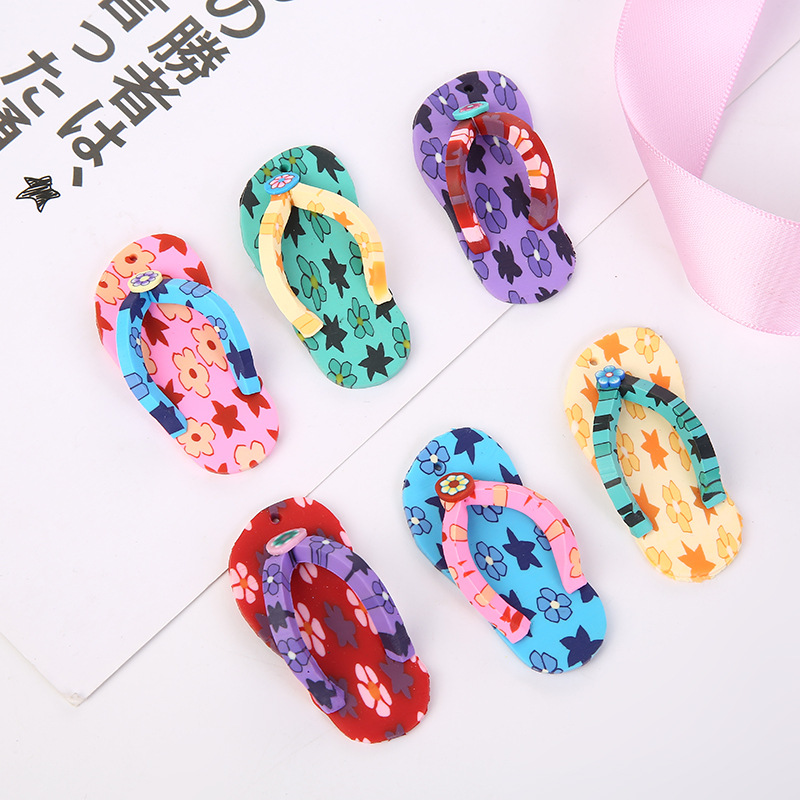 Polymer Clay Slippers Accessories DIY Headdress Handmade Mobile Phone Accessories Cream Phone Case Material Customization Epoxy Candy Toy