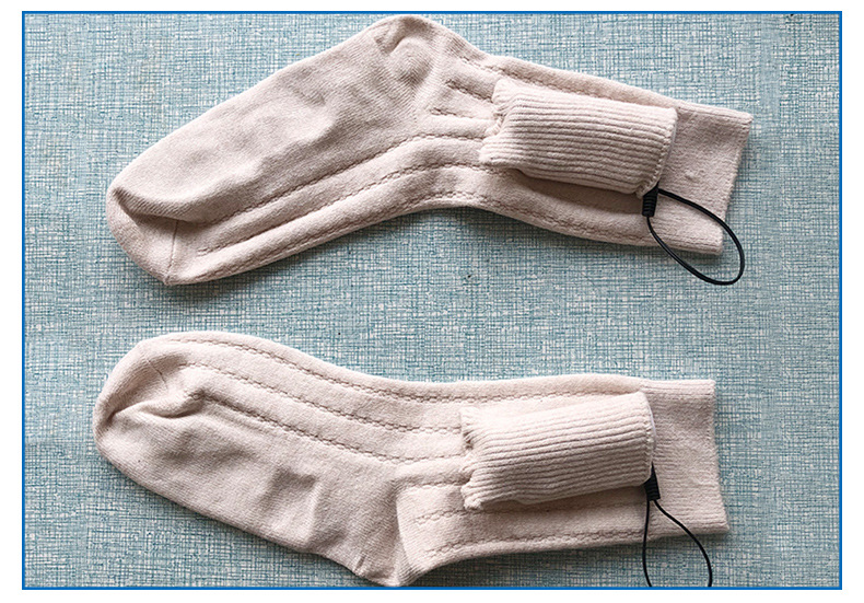 电热袜子电池供电发热袜子冬季保暖功能袜子