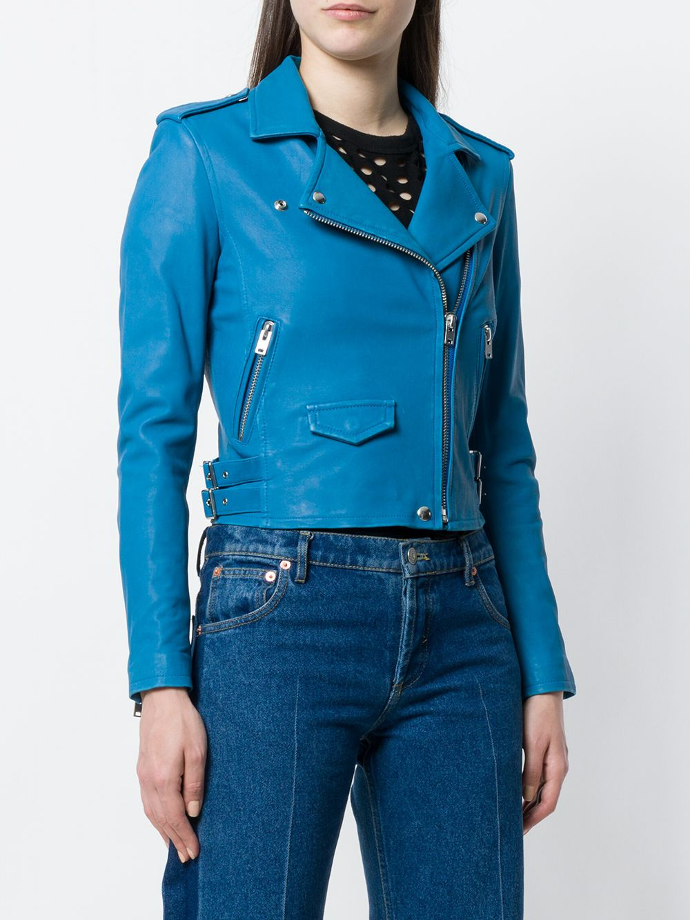 真皮皮衣女修身欧美初春经典彩色 2021无涂层水染羊皮水洗机车服