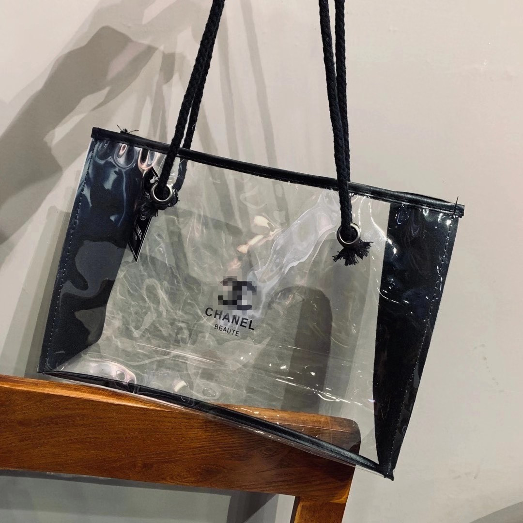 小香风潮流果冻透明时尚单肩包夏季旅行度假大容量沙滩包女包包