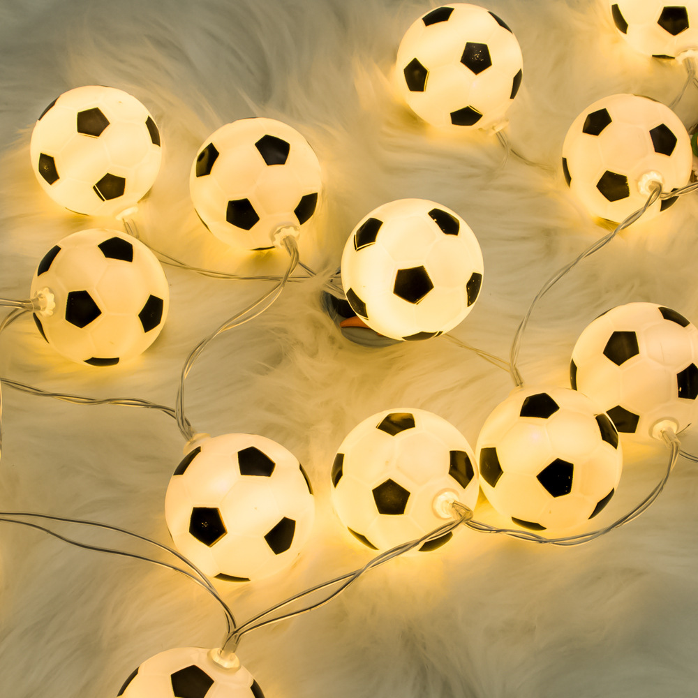 led小彩灯串灯足球灯串装饰室内室外灯世界杯酒吧主题商场创意ktv