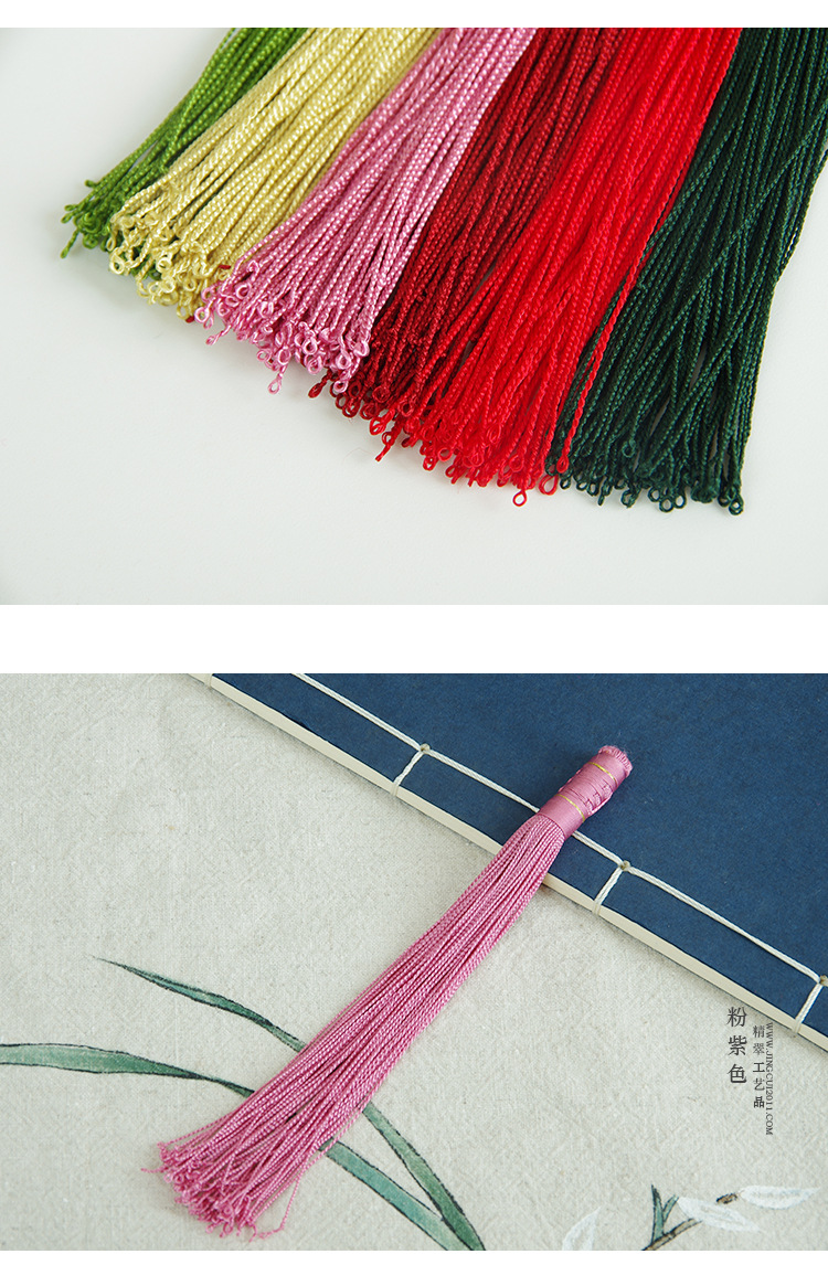 回笼圈流苏 古法勾头回笼须流苏|新款彩金线手工回龙须 定制流苏