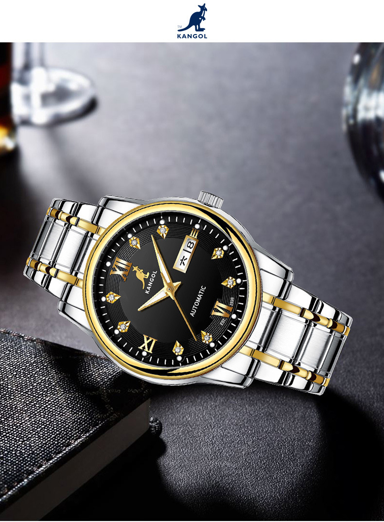 英国品牌坎戈尔袋鼠kangol全自动机械表男士手表学生防水-k110