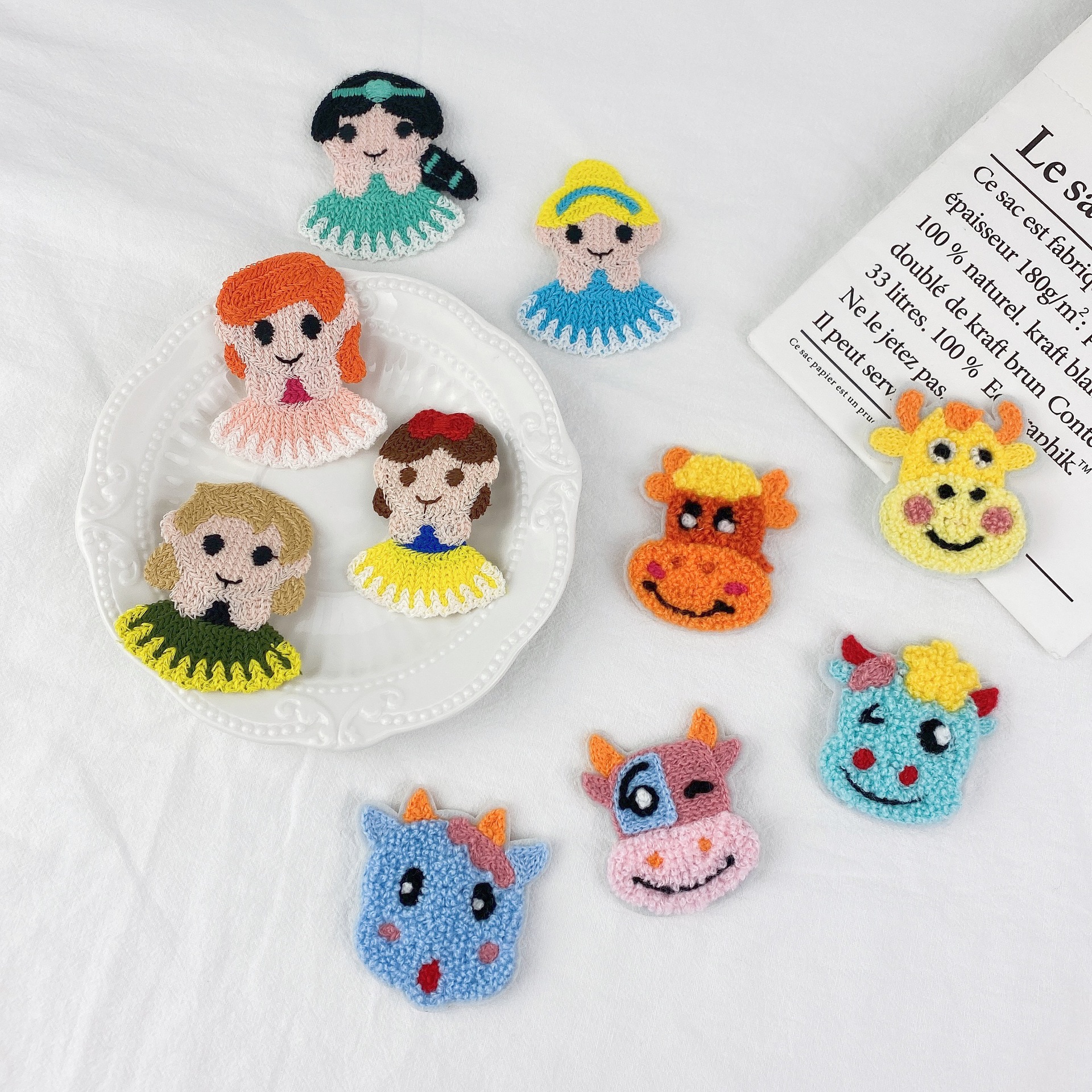 韩版公主布艺卡通发夹儿童可爱牛伯伯刘海边夹bb夹