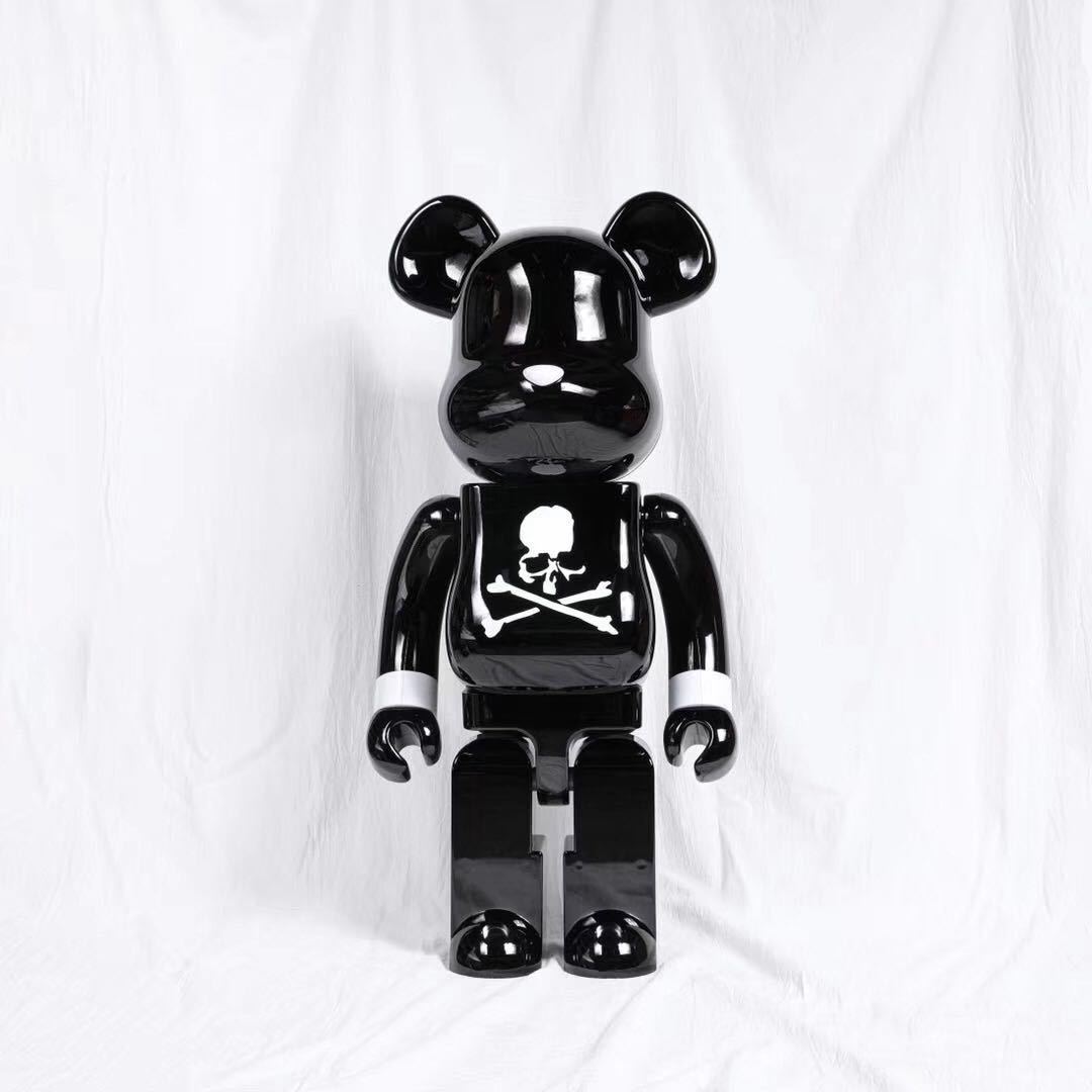 潮流电视柜bearbrick100070cm暴力熊mj骷髅头大摆件积木熊黑白色