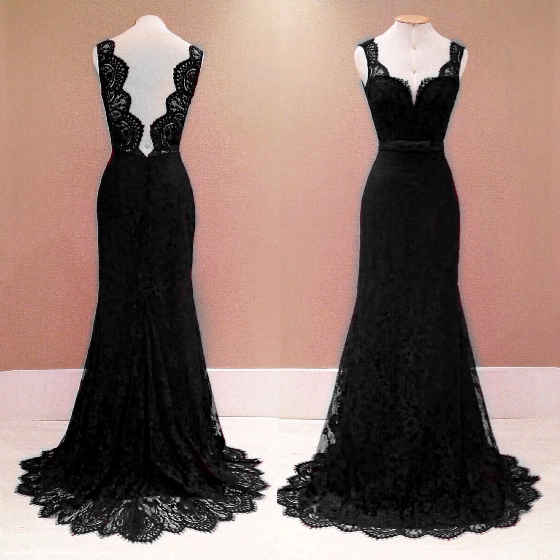 newebay礼服欧美性感露背拖地红色礼服深v无袖晚礼服蕾丝连衣裙