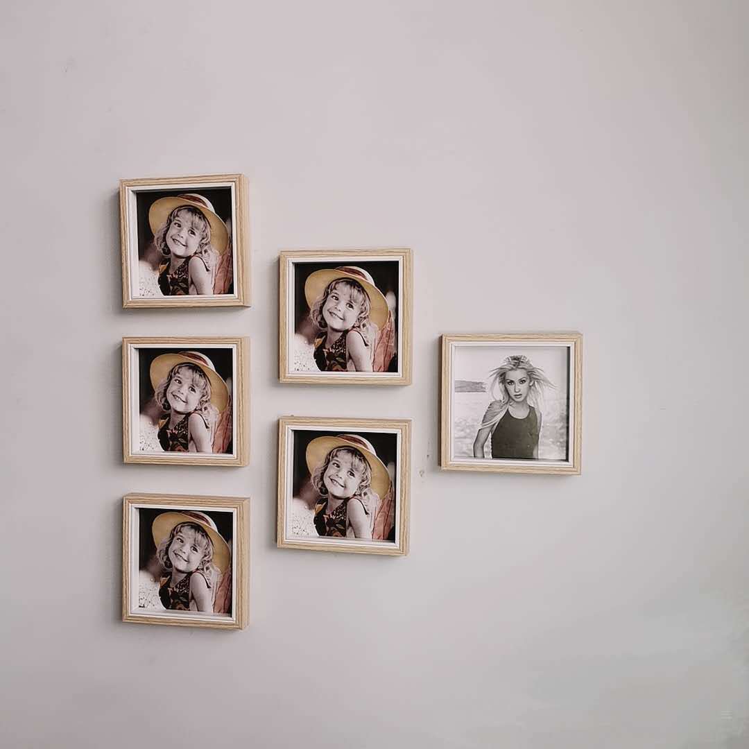 新款九宫格正方形照片墙宝宝组合挂墙相框创意六宫格影楼相框批发