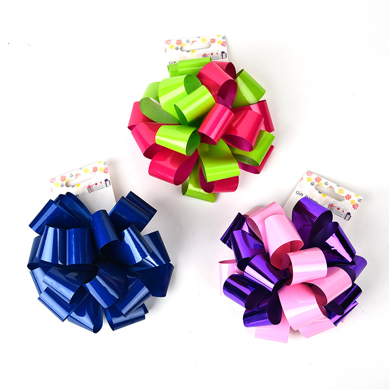 30mm Surging Flower Lazy Coque Two-Color Spherical Large Handmade Flower Wedding Ceremony Supplies Wedding Car Ribbon