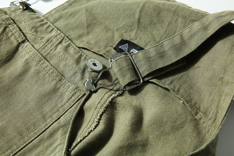 阿美咔叽美式复古背带裤阔腿宽松连体工装裤工人工作服老爹吊带裤