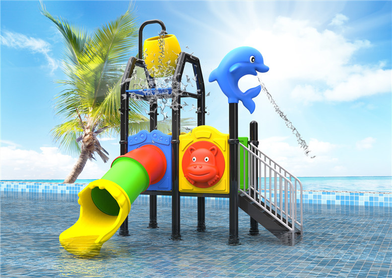 厂家直销儿童水上滑梯户外泳池组合滑滑梯水寨水屋水上乐园滑梯