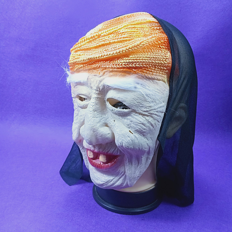 万圣节面具老人面具孟婆面具易容假面影视道具孟婆碗抖音爆款厂家