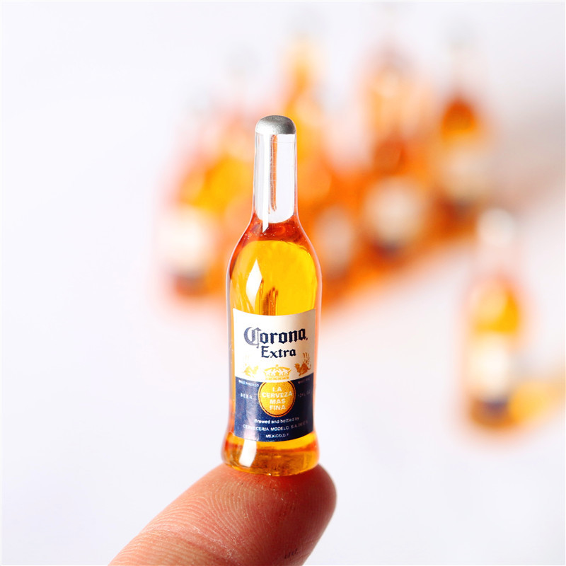 dollhouse娃娃屋 立体啤酒瓶迷你科罗娜 微缩食玩拍摄道具diy饰品