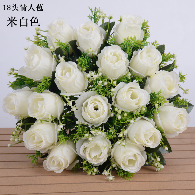 Artificial Bridal Bouquet Rose Bouquet Silk Flower Wedding Bride Bridal Bouquet Wedding Fake Flower Living Room Decoration Wholesale