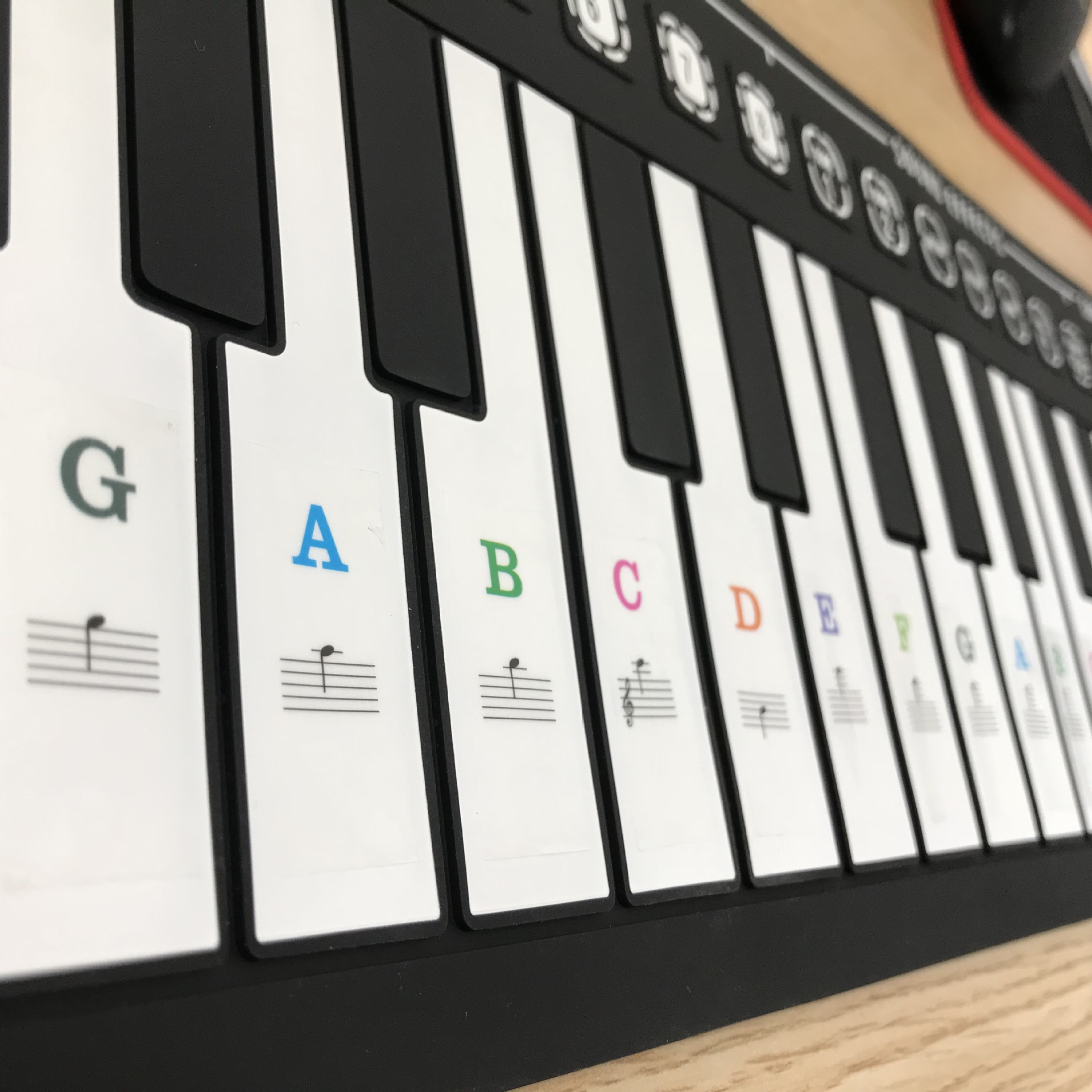 钢琴贴纸音贴简谱音阶88键61键49键电子琴37键五线谱升降调
