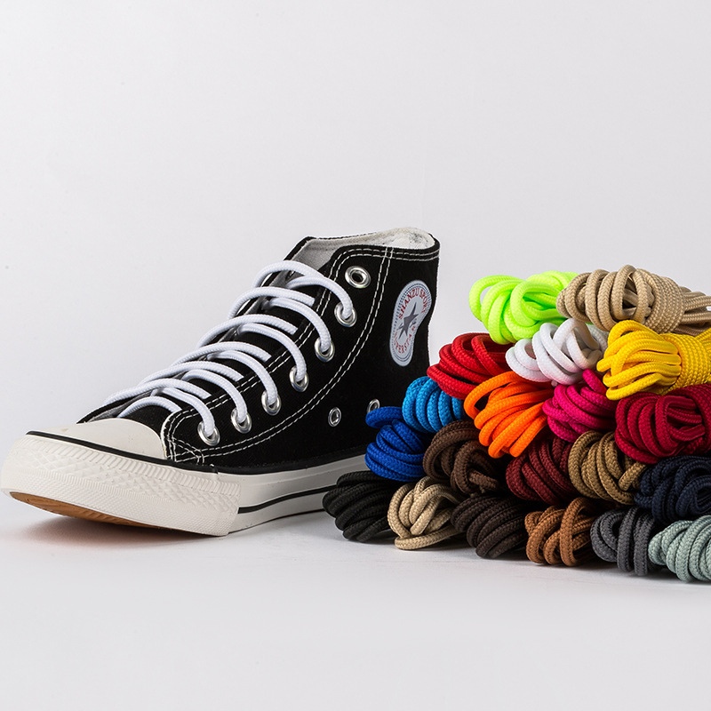 韩版全圆形时尚鞋带百搭男女运动鞋短高帮靴子马丁户外休闲鞋带绳