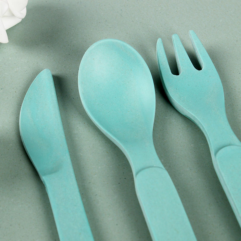 宝宝叉子儿童婴幼儿竹纤维餐具家用外出卡通水果辅食吃饭叉勺