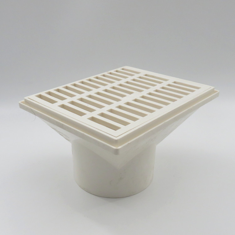 pvc侧排地漏排水管件配件墙角长方形塑料地漏dn50 75 110 160侧墙