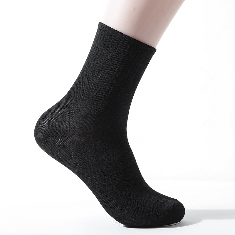 Socks Men's White Socks Women's Mid-Calf Length Sock Uniform Student JK Socks Pure Cotton Socks Black Long Men's Socks