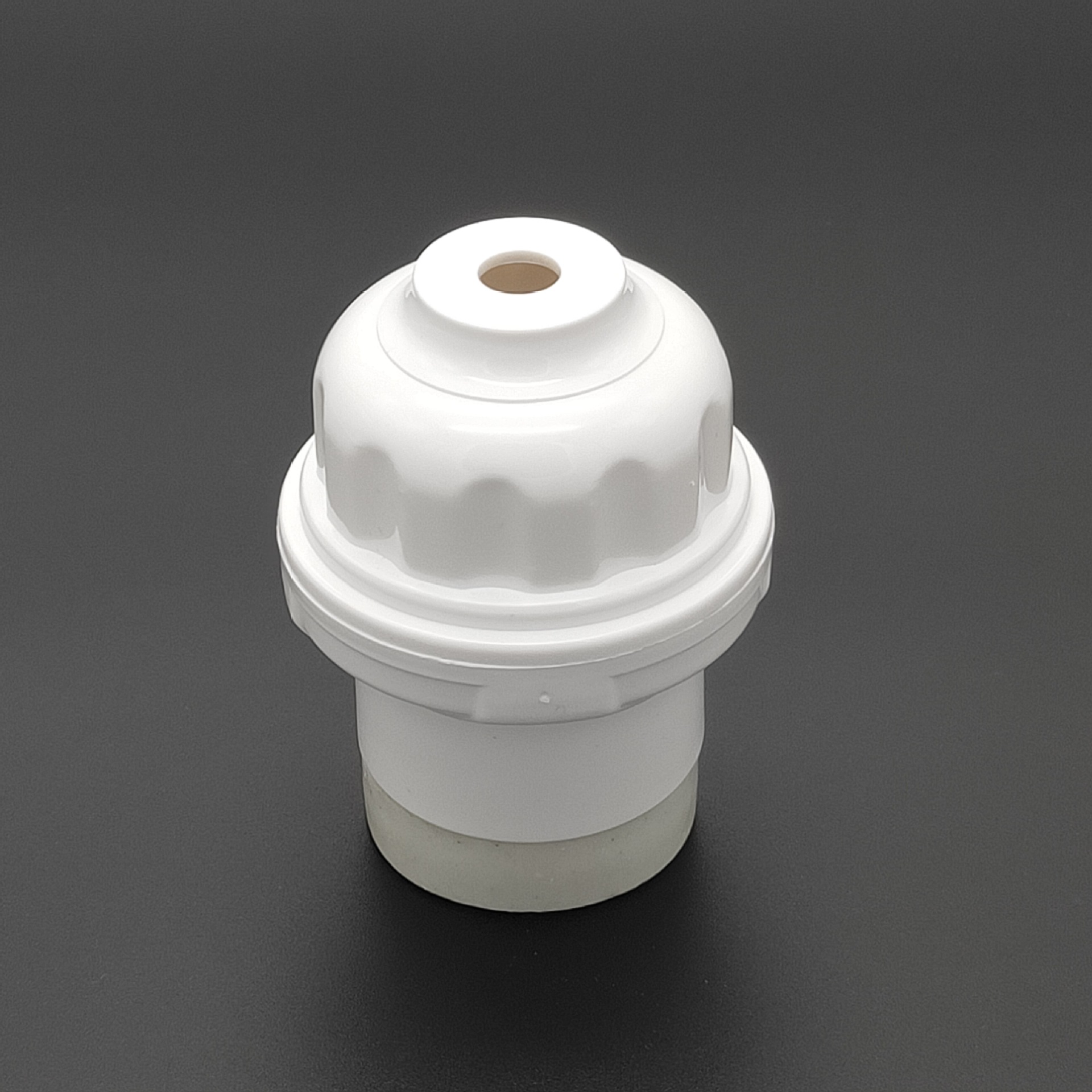 e27半包陶瓷灯头 e27螺口悬吊灯头灯口 陶瓷口耐高温阻燃吊灯头