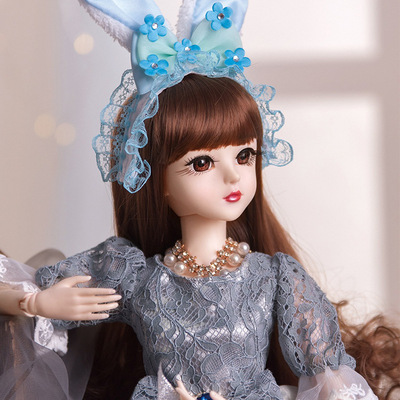 80cm超大仿真蓝茜洋娃娃套装 精致儿童玩具 小女孩生日礼物