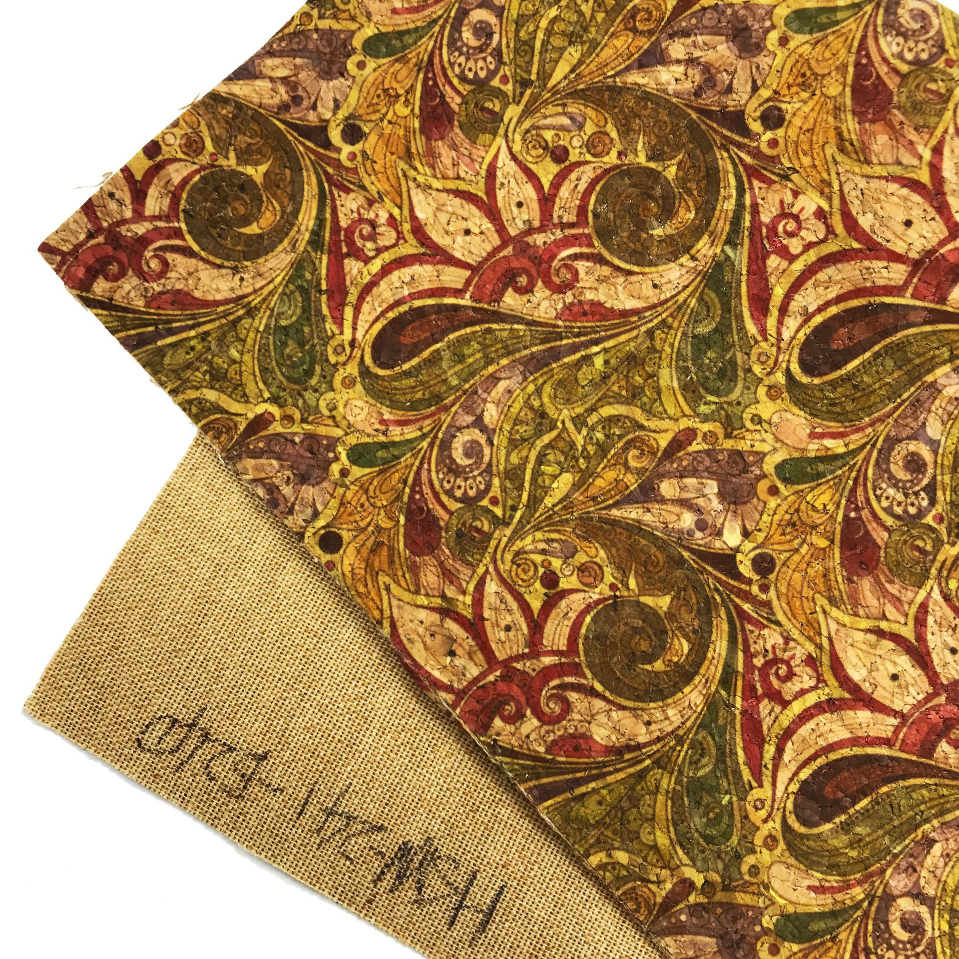 可定制各种印花图案软木数码印花 木质印花材料 手袋箱包鞋材面料