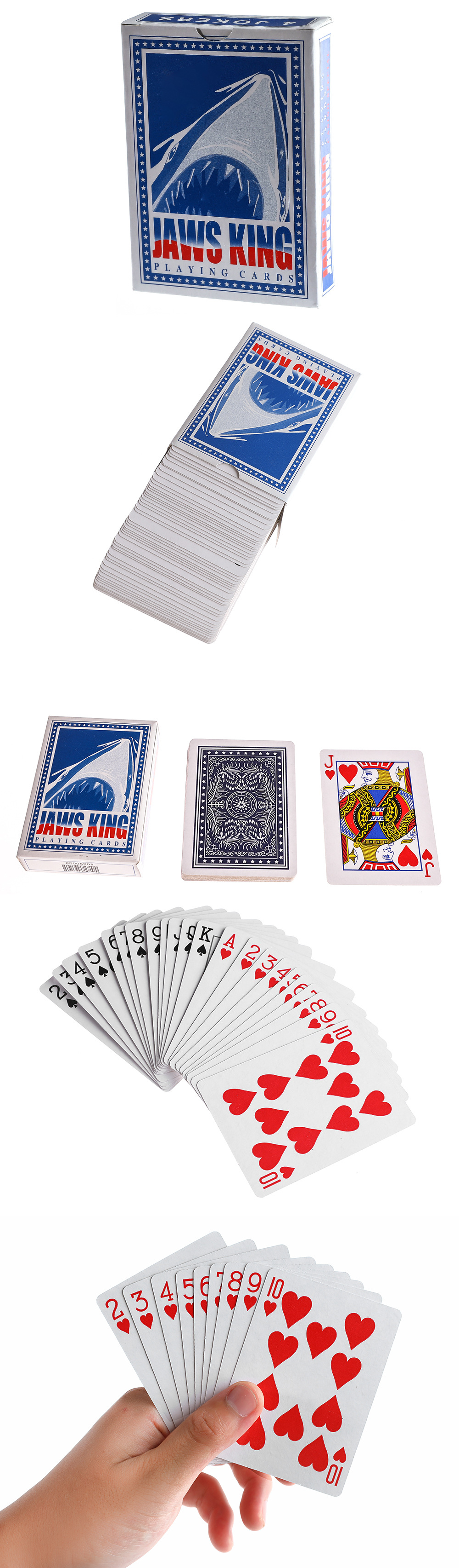 大鲨鱼101宽牌外贸扑克牌订制纸牌印刷logo桌游广告卡片扑克牌