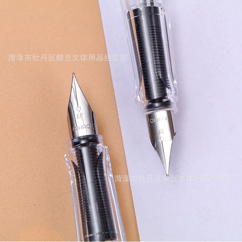 新款爱好ms011马卡龙色矫姿钢笔1支钢笔1支抽墨器钢笔礼盒装