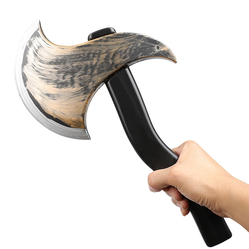 万圣节塑料斧头酒吧仿真斧子消防儿童玩具舞台摄影演出道具海盗