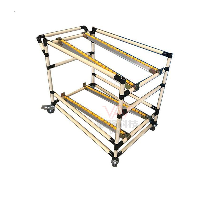 精益管物料架 流利条货架 线棒精益管成品防滑电管货架定制